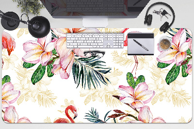 Podkładka na biurko Flamingi w kwiatach