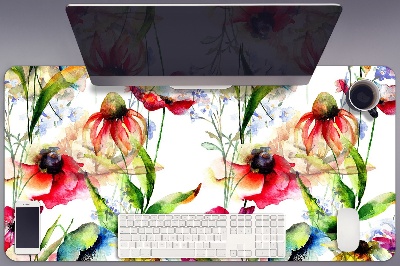 Podkład ochronny na biurko Kolorowane kwiaty