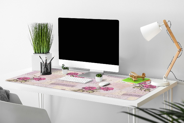 Mata na biurko Papier i peonie