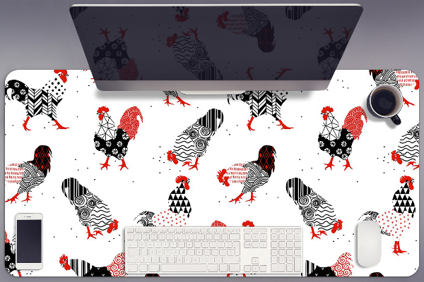 Mata ochronna na biurko Geometria koguty