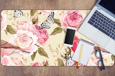 Podkładka na biurko Ptaki kwiaty motyle