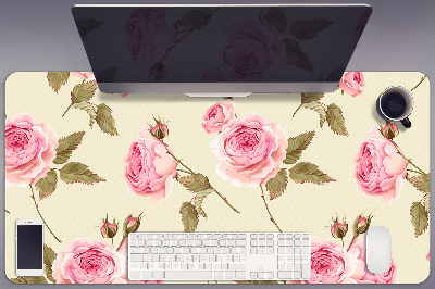 Mata na biurko Róże angielskie