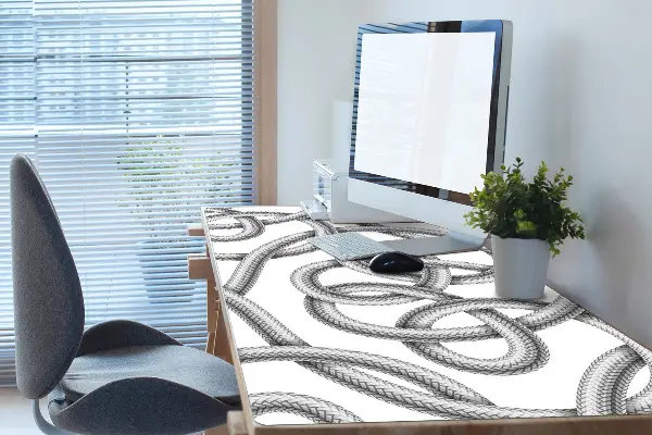 Mata na biurko Poplątany kabel
