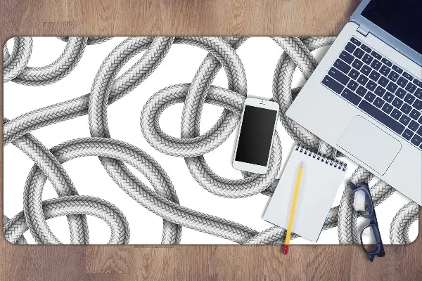 Mata na biurko Poplątany kabel