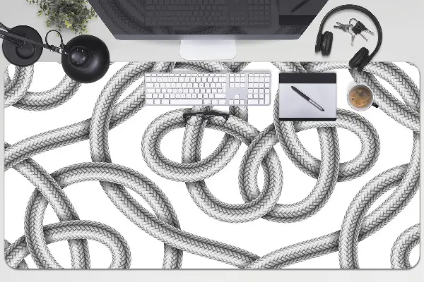Mata na biurko Poplątany kabel