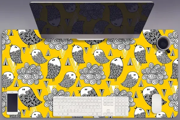 Duża podkładka na biurko Doodle ptaki