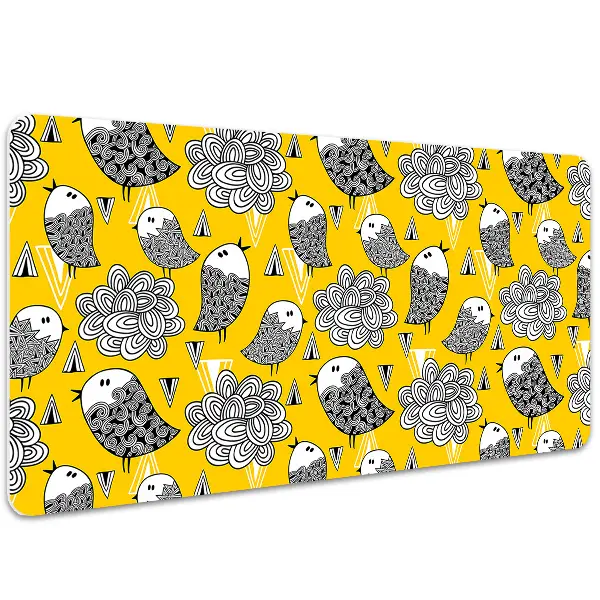 Duża podkładka na biurko Doodle ptaki