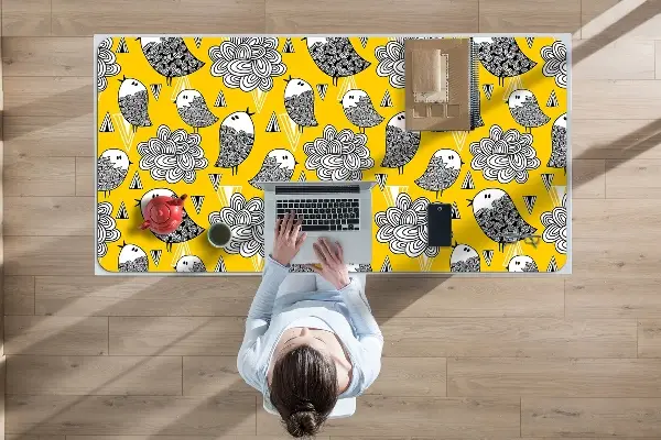 Duża podkładka na biurko Doodle ptaki