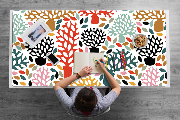 Duża podkładka ochronna na biurko Doodle drzewa