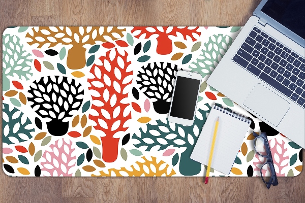 Duża podkładka ochronna na biurko Doodle drzewa