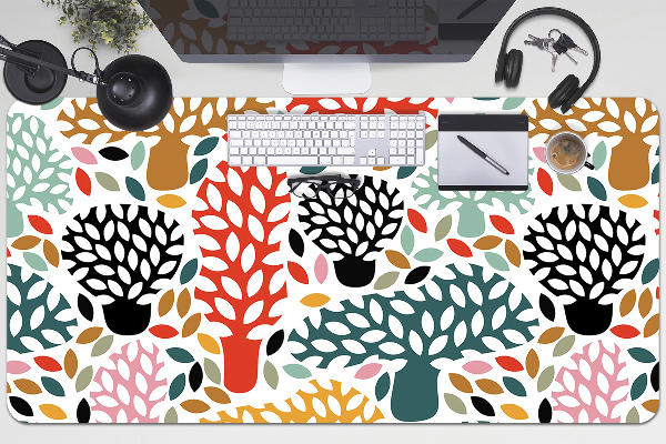 Duża podkładka ochronna na biurko Doodle drzewa