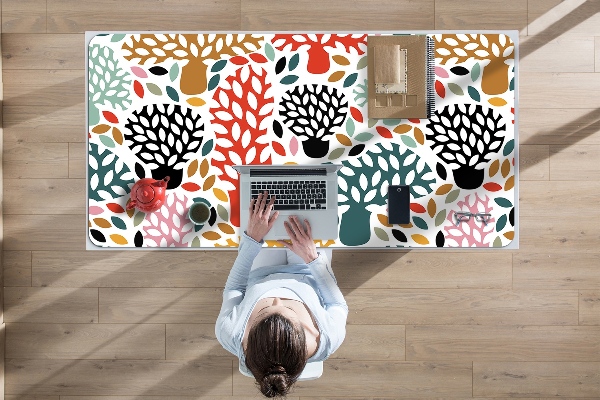 Duża podkładka ochronna na biurko Doodle drzewa