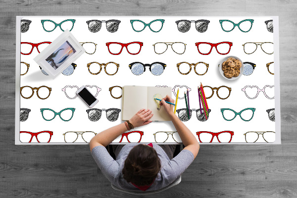 Duża podkładka ochronna na biurko Retro okulary
