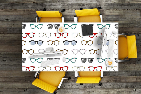 Duża podkładka ochronna na biurko Retro okulary