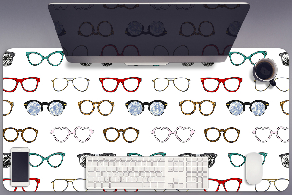 Duża podkładka ochronna na biurko Retro okulary