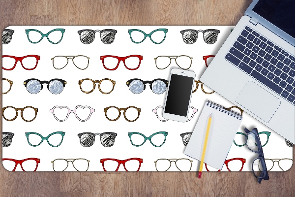 Duża podkładka ochronna na biurko Retro okulary
