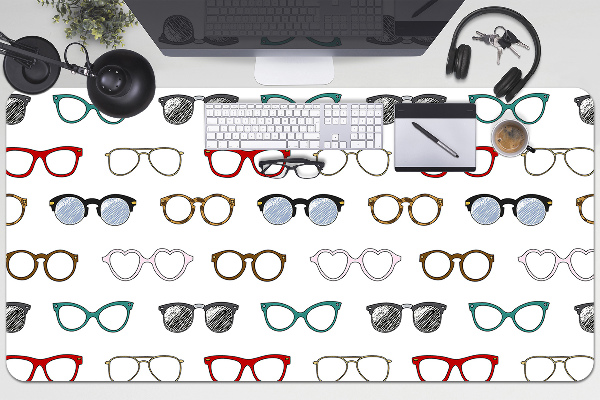 Duża podkładka ochronna na biurko Retro okulary