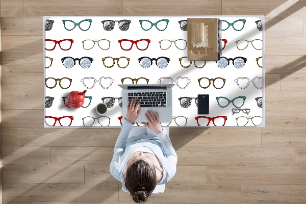 Duża podkładka ochronna na biurko Retro okulary