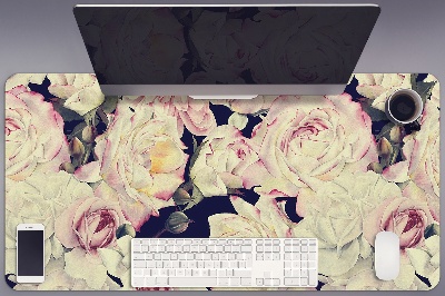 Duża podkładka na biurko dla dzieci Białe Róże