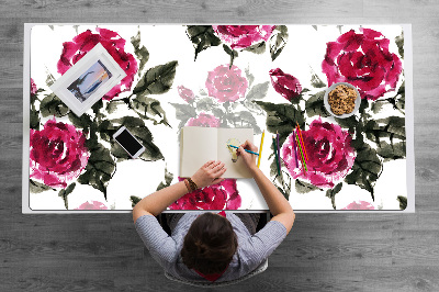 Duża podkładka ochronna na biurko Malowane róże
