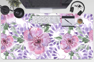 Mata ochronna na biurko Fioletowe kwiaty