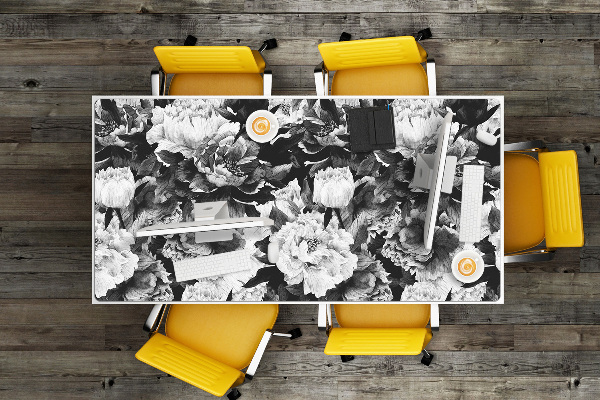 Duża podkładka na biurko dla dzieci Piwonie