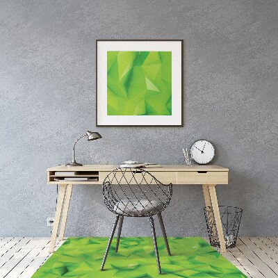 Mata pod krzesło do biura Abstrakcja zieleń