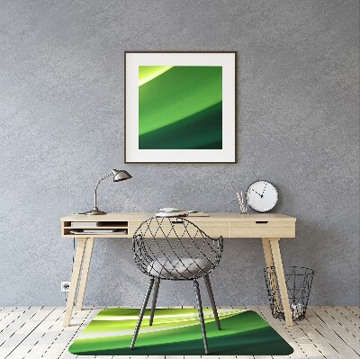 Mata na podłogę pod krzesło Abstrakcja zielona