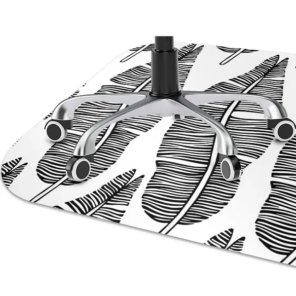 Mata pod fotel biurowy Wzór w liście