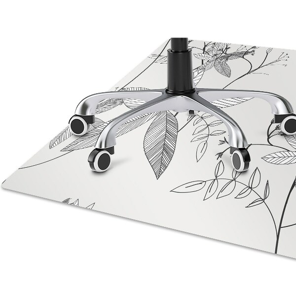 Mata pod fotel biurowy Kwiaty Doodle