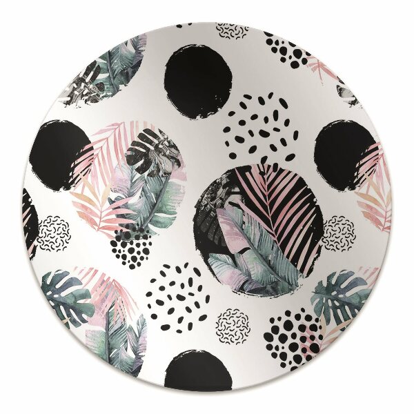 Mata pod krzesło do biura Abstrakcja liście