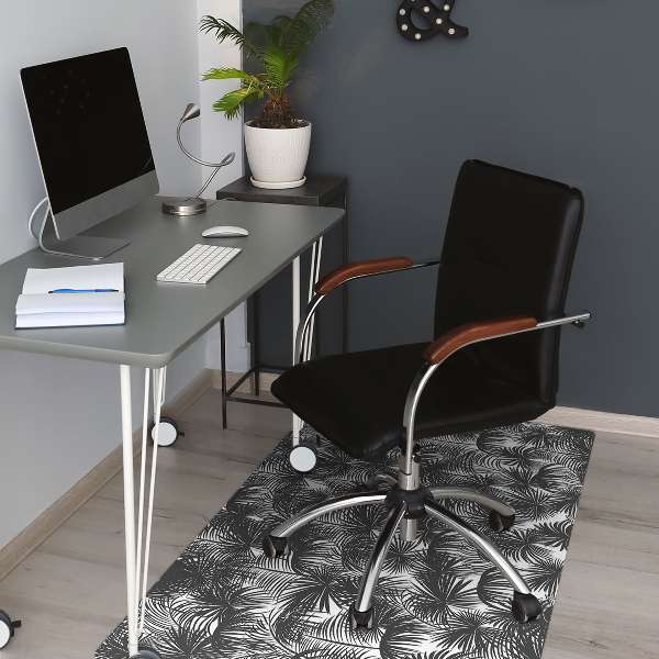 Podkładka pod krzesło Czarne palmy