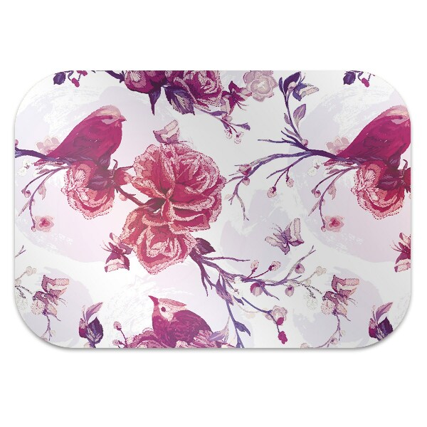 Podkładka pod krzesło obrotowe Fioletowe ptaki