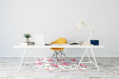 Mata pod krzesło do biura Róże styl vintage