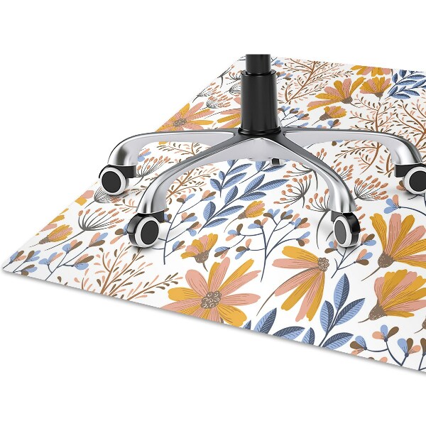 Podkładka pod krzesło obrotowe Malowane kwiaty