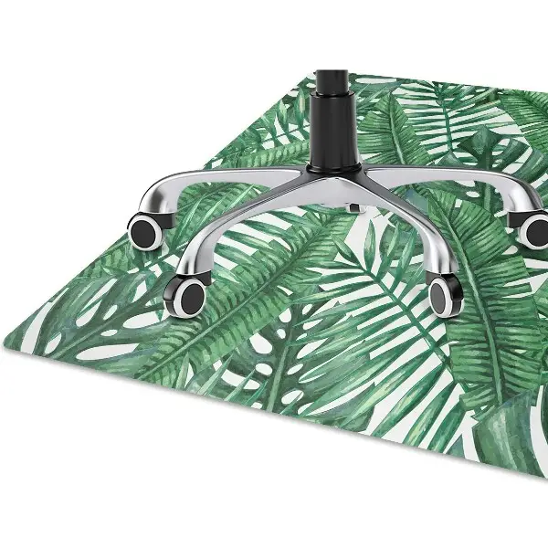 Mata pod fotel biurowy Monstera liść