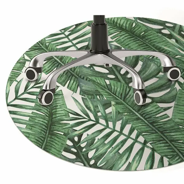 Mata pod fotel biurowy Monstera liść