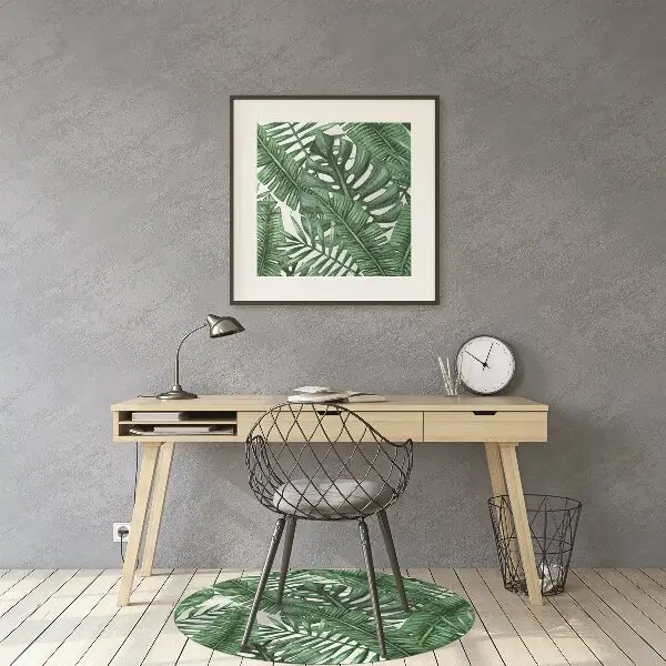 Mata pod fotel biurowy Monstera liść