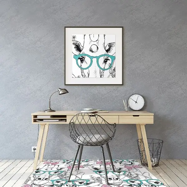 Mata na podłogę pod krzesło Hipster żyrafa