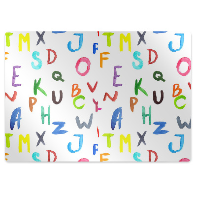Podkładka pod krzesło obrotowe Kolorowe litery