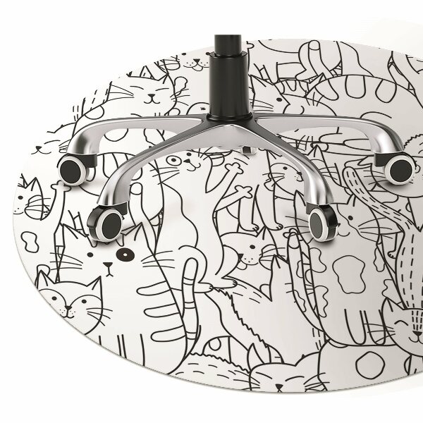 Podkładka pod fotel Koty w stylu Doodle