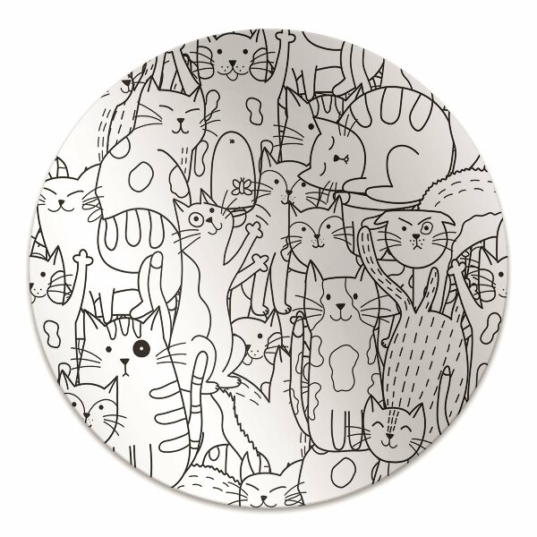 Podkładka pod fotel Koty w stylu Doodle