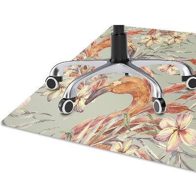 Mata na podłogę pod krzesło Obraz Flamingi