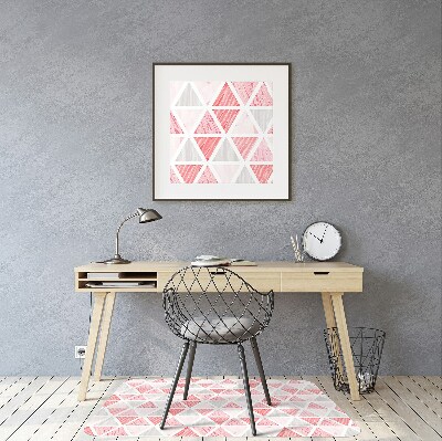 Podkładka pod krzesło obrotowe Różowe trójkąty