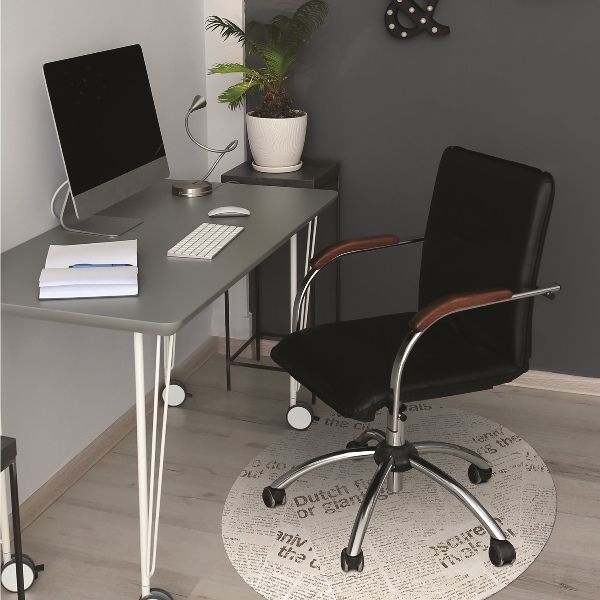 Mata ochronna pod fotel Gazety w stylu vintage
