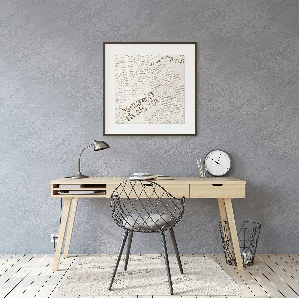 Mata ochronna pod fotel Gazety w stylu vintage