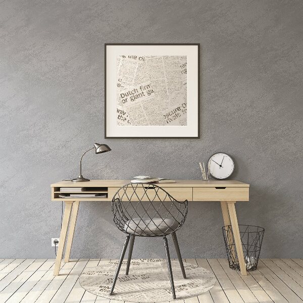 Mata ochronna pod fotel Gazety w stylu vintage