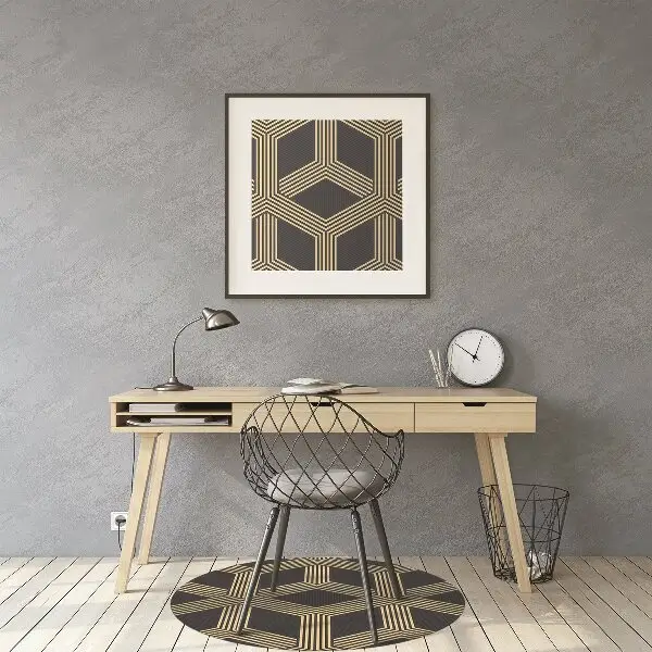 Mata pod krzesło do biura Geometryczny wzór