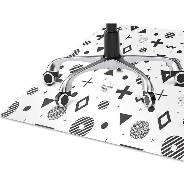 Mata na podłogę pod krzesło Geometryczne wzory