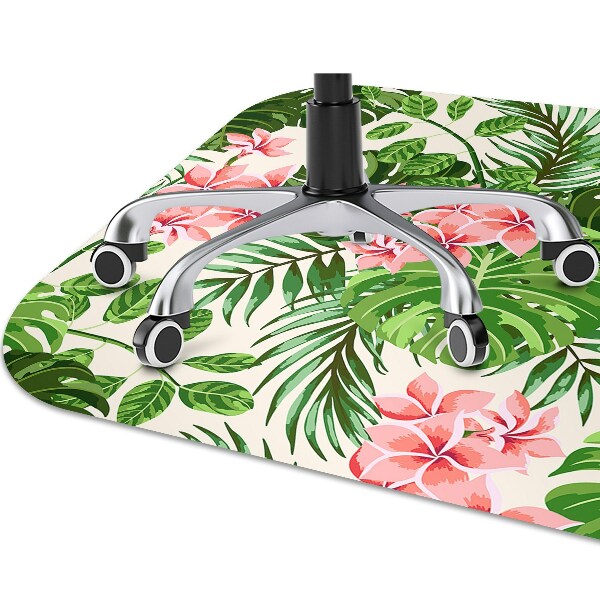Mata pod fotel biurowy Kwiaty hawaje